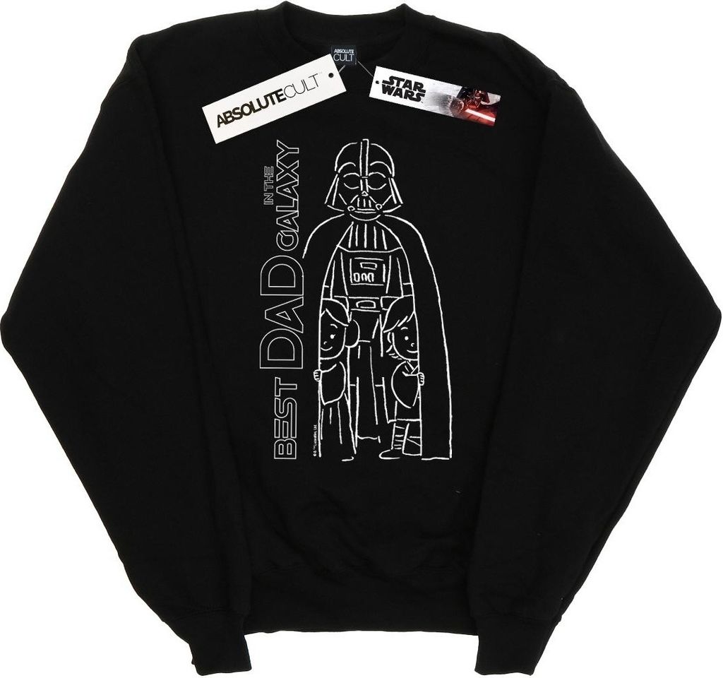 Star Wars - "Best Dad In The Galaxy" Sweatshirt für Herren BI45946 (M) (Schwarz)