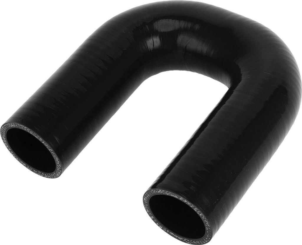 1 Stück 40mm/1,57" ID 150mm/5,91" Länge 180 Grad Schwarzer Autosilikonschlauch Kühlmittelschlauch Universal