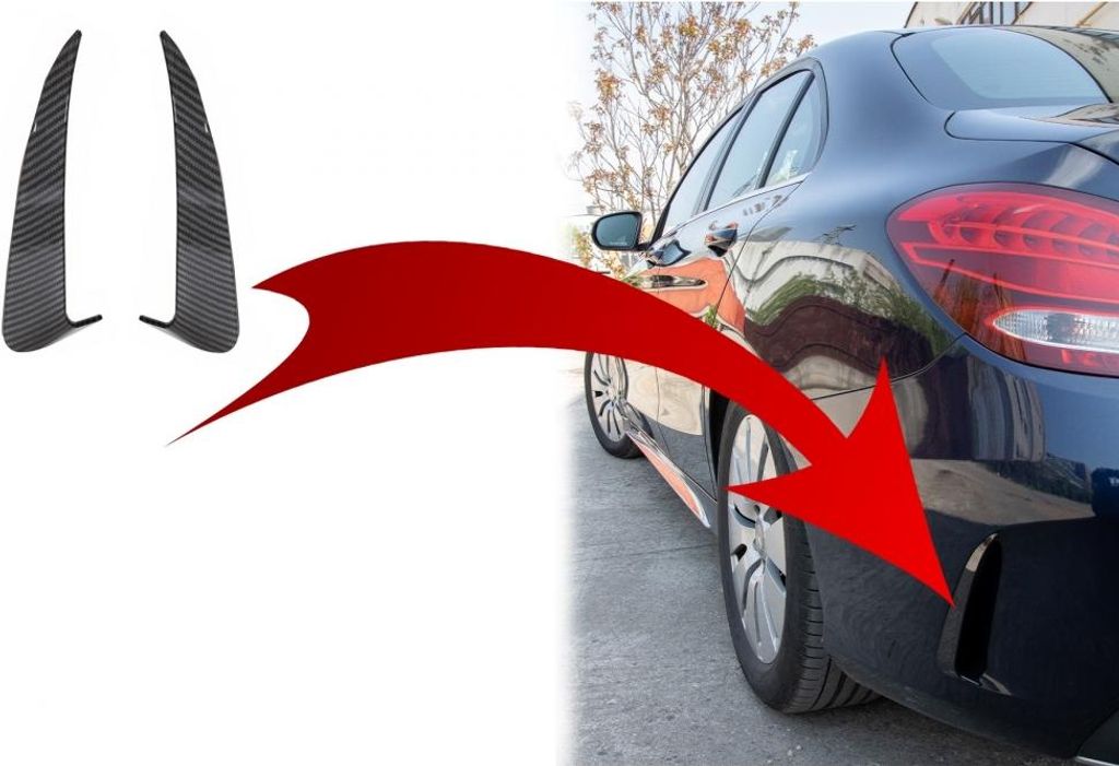 Stoßstange Flaps Side Flossen Klappen für Mercedes W205 Produktbild 