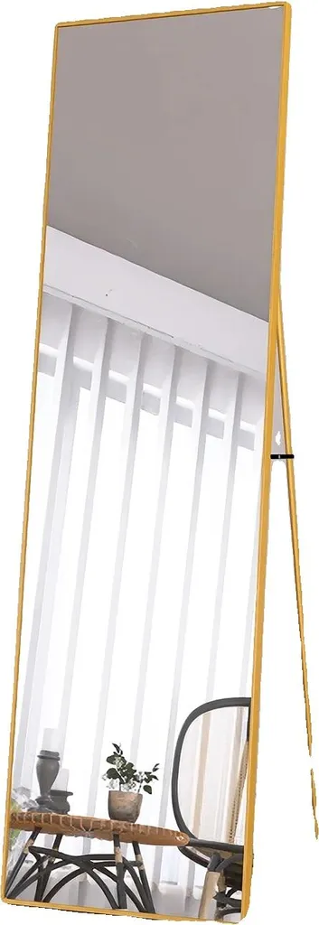 Miroir plein corps incassable 150x40cm doré, solution sécurité et design