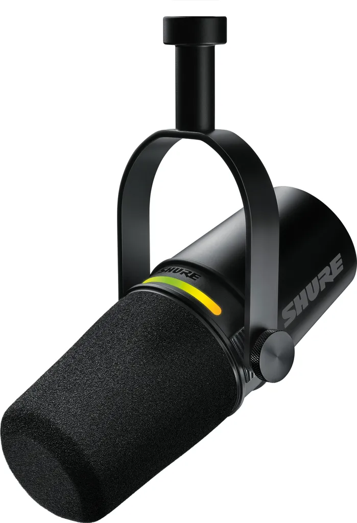 Shure MV7+-K Micro Podcast Anti-Bruit pour Enregistrement Voix Cristalline