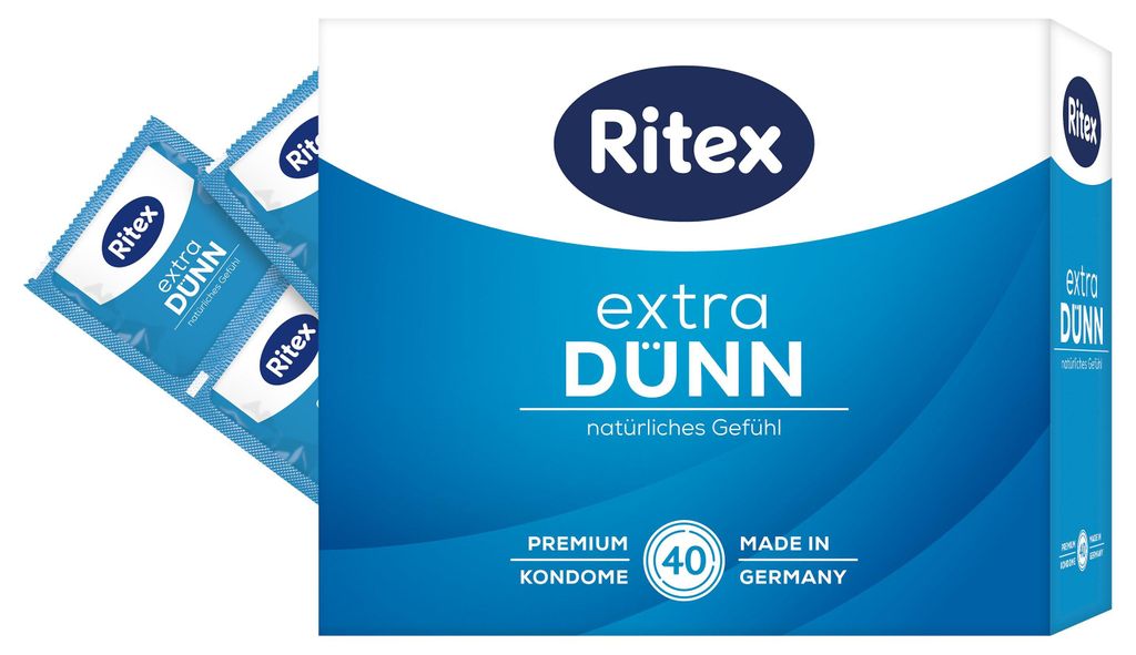 Ritex Extra Dünn Kondome - 40er Packung - besonders geringe Produktbild 