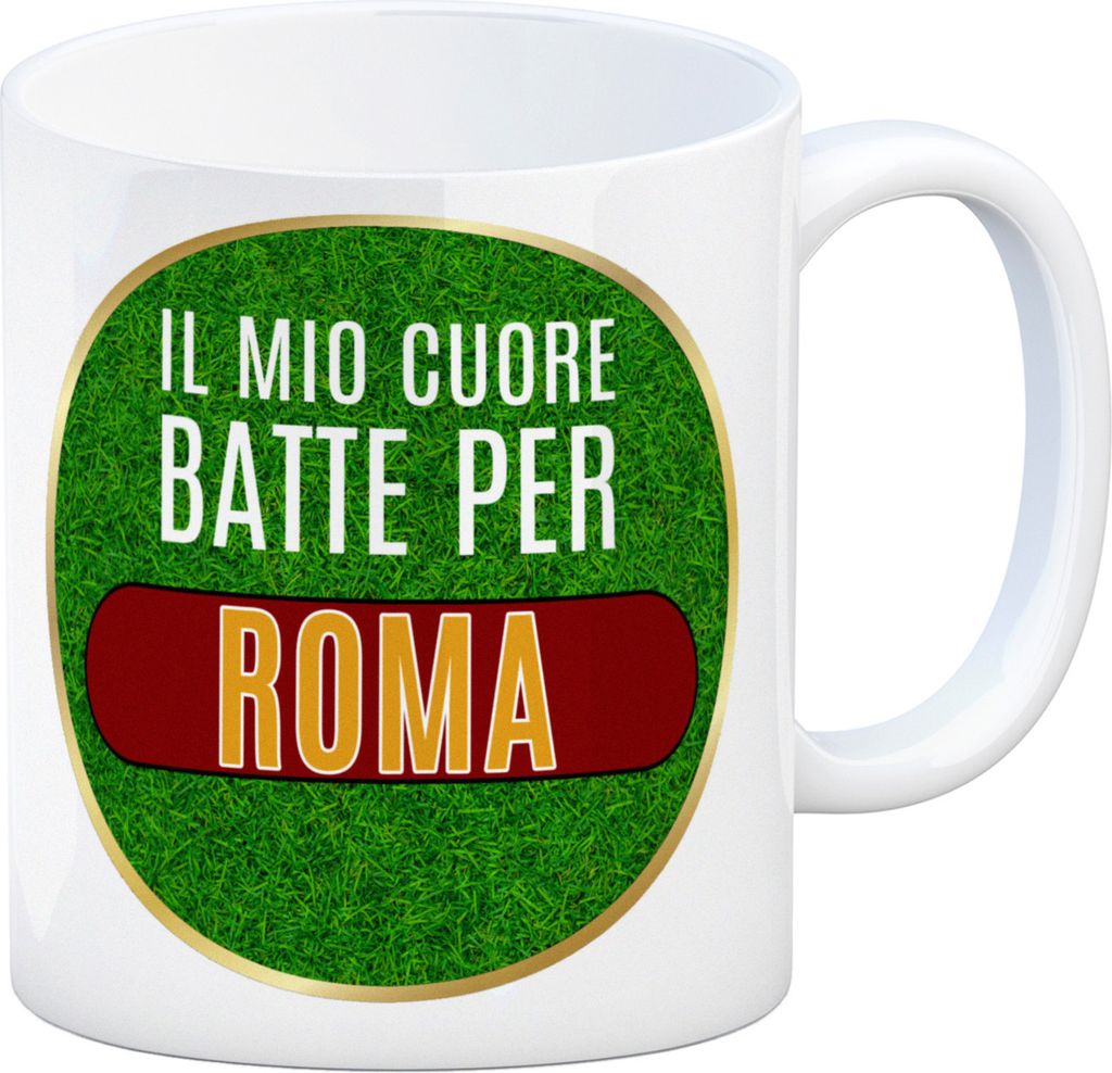 Il mio cuore batte per Roma Tazza in ceramica Kaffeebecher Italien