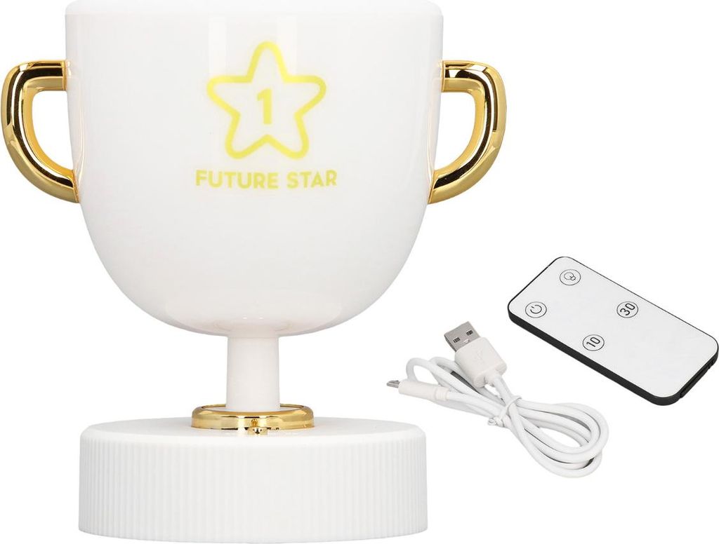 Stifthalter-Trophäen-Nachtlicht, USB-Ladefunktion, Stimmungslicht für Schlafzimmer und Nachttisch, als Geschenk zum Abschlusstag