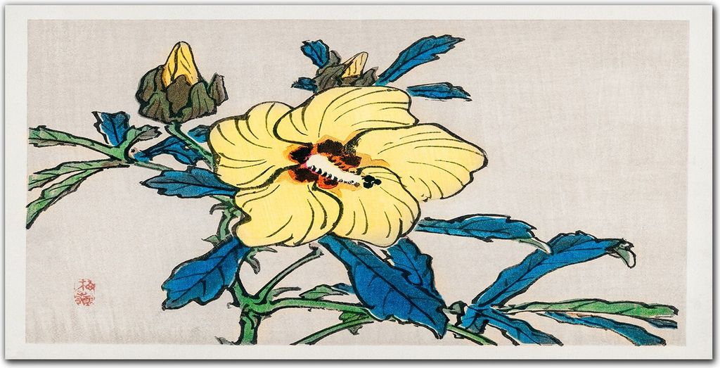 Coloray Bild aus Leinwand 140x70 Leinwand Dekoration - asiatische Blumen