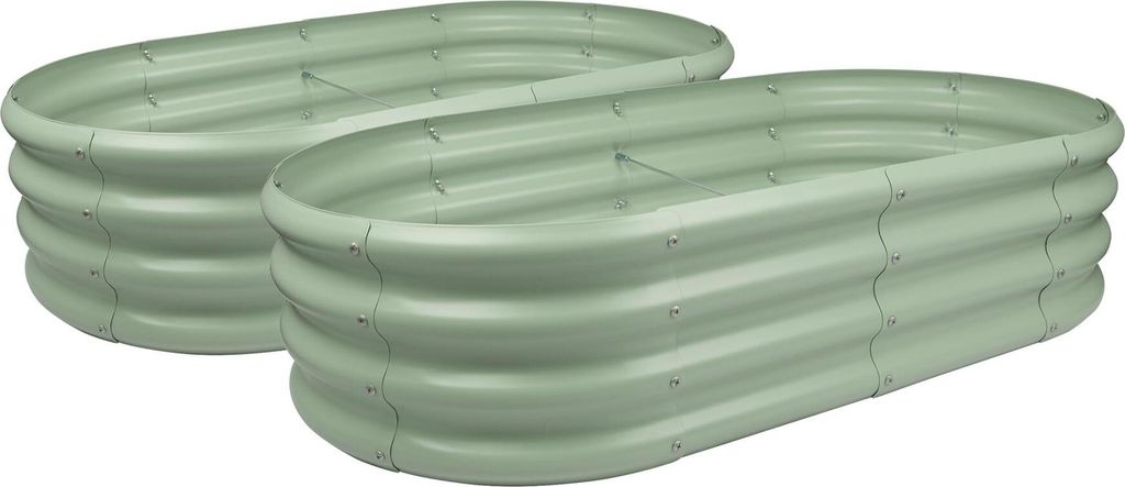 Abgerundete Hochbeete aus verzinktem Stahl – 120 cm x 60 cm Produktbild 