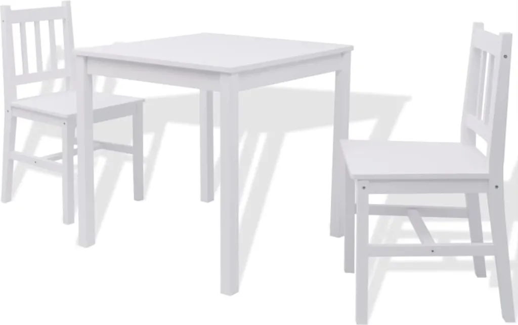 Petit ensemble de table et chaises blanche pour studio et petite cuisine
