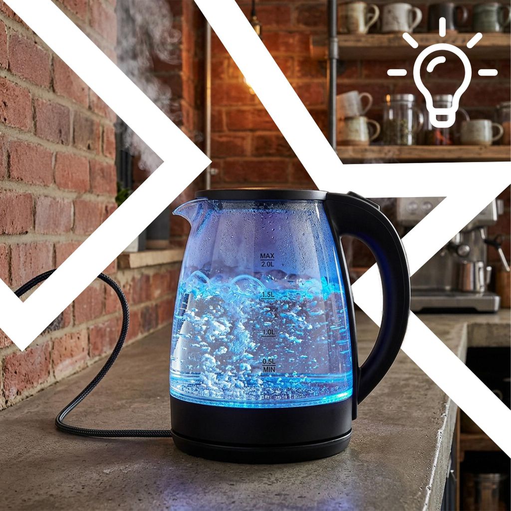 Glas Wasserkocher 2200W | 1,7 Liter