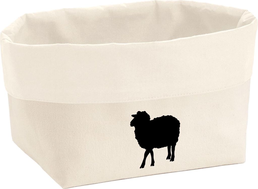 Huuraa Organizer Schaf Silhouette 8 Liter Large Canvas Baumwolle Utensilo Geschenkidee