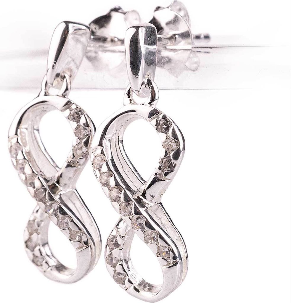 Ohrstecker Infinity 925 Sterling Silber Unendlichkeit