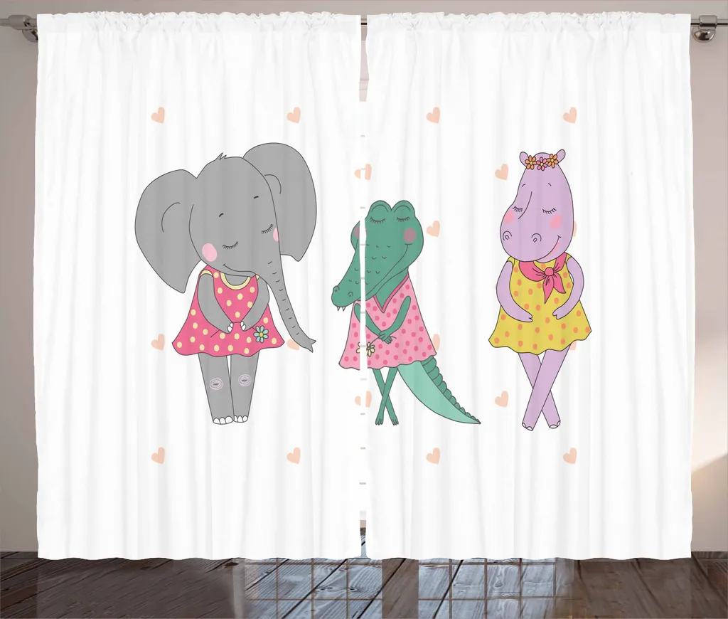 Tenda Magica Bambine ABAKUHAUS Elefanti e Ippopotami Pois 280x245