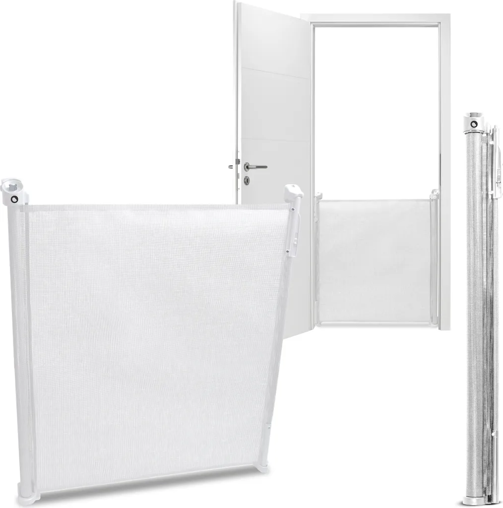 Barrière Sécurité Escalier et Porte Lionelo Tulia 180cm Enroulable XXL
