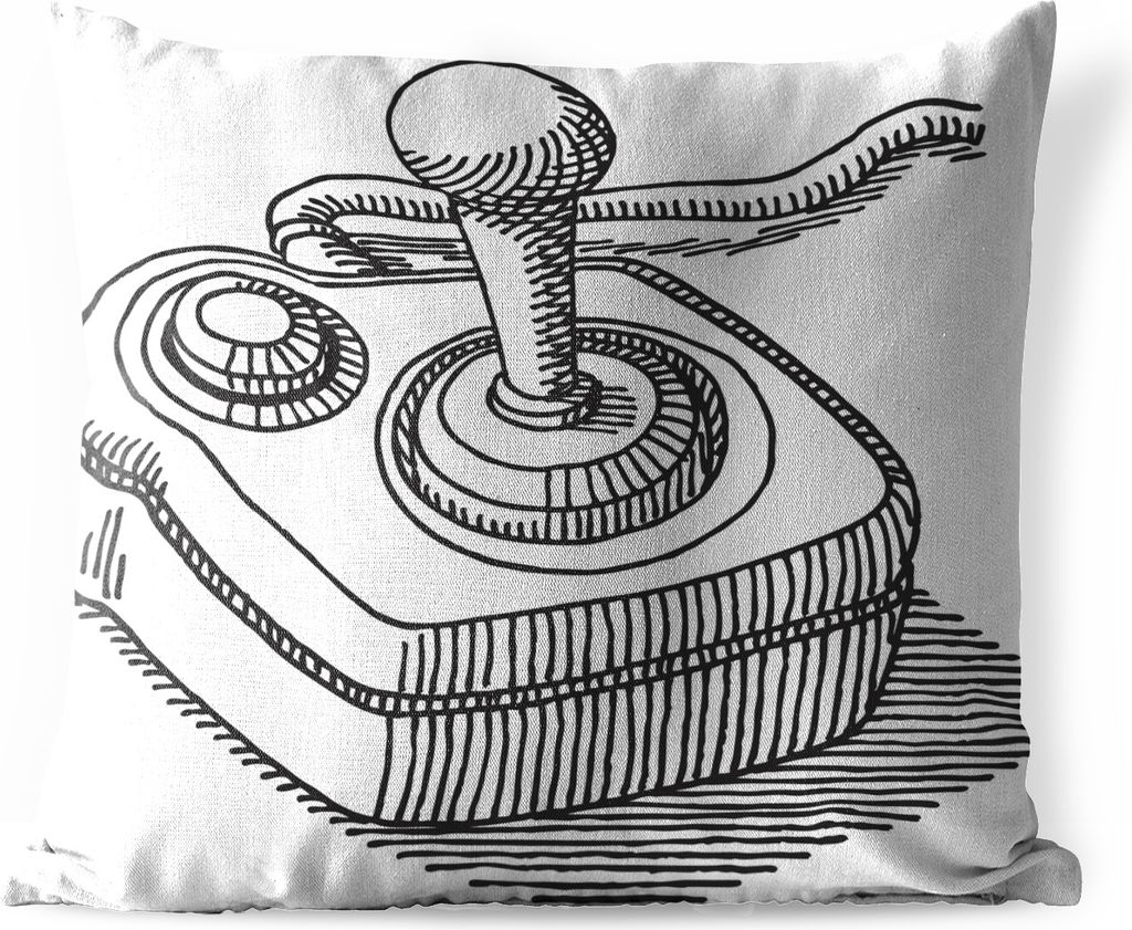 MuchoWow Outdoor Kissen - Spiele - Controller - Illustration - 60x60 cm - Wetterfest - Lounge Kissen - Dekoration - Schlaf Kissen