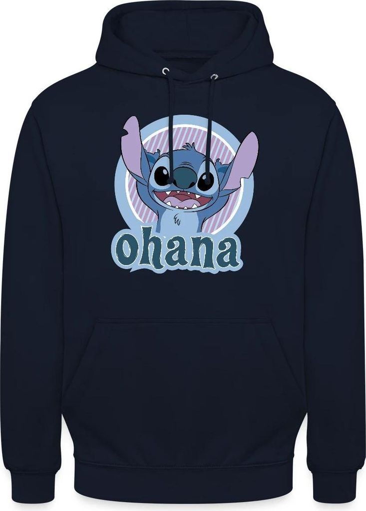 Lilo & Stitch Ohana Uni Hoodie, 3XL, Navy