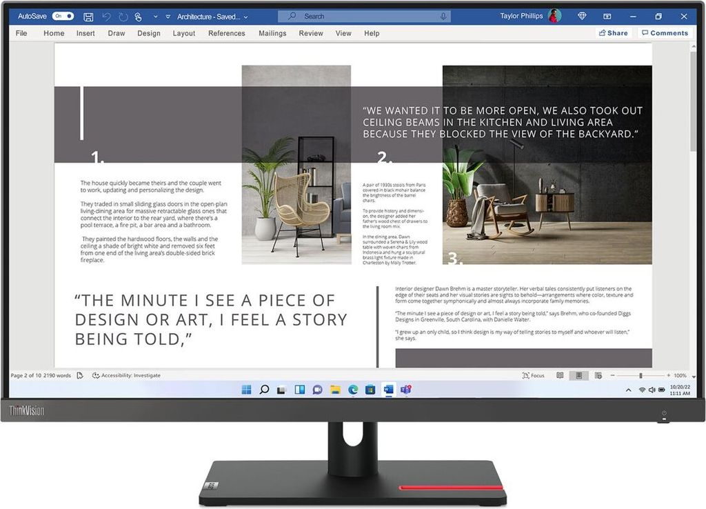 Lenovo ThinkVision S27i-30 27" LED IPS FHD 100Hz Noir Image du produit 