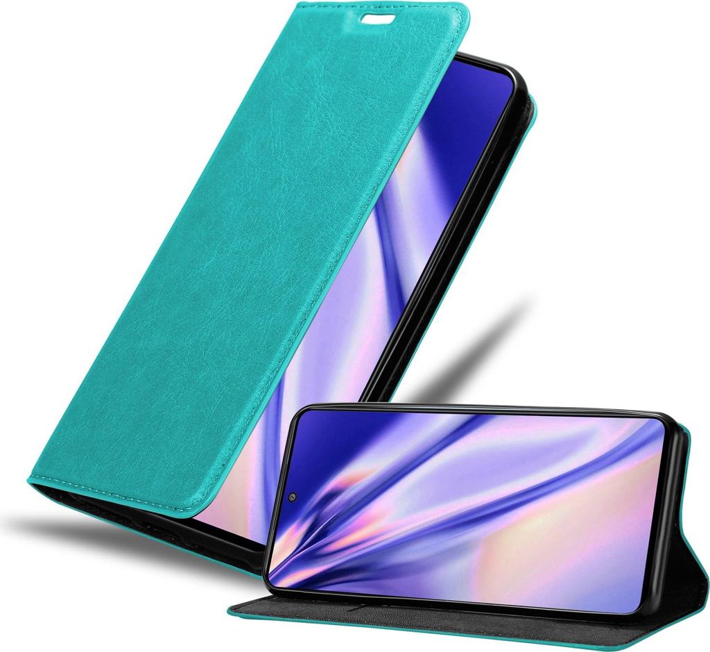 Cadorabo Hülle für Samsung Galaxy M52 5G Schutz Hülle in Türkis Handyhülle Etui Case Cover Magnetverschluss