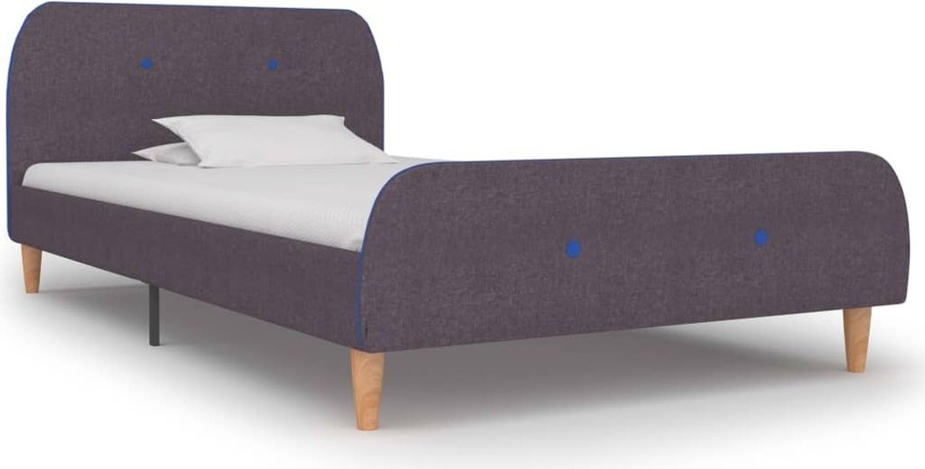 Bettgestell Taupe Stoff 90x200 cm
