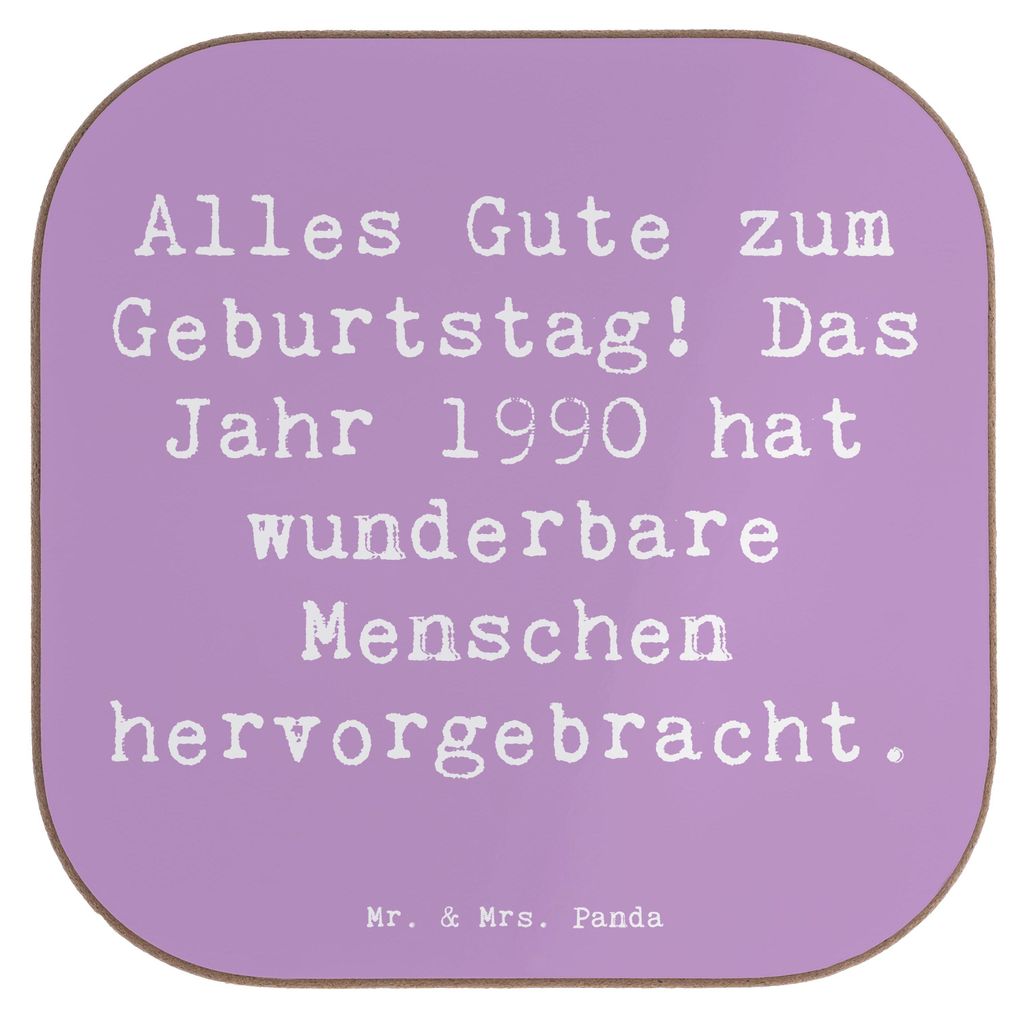 Mr. & Mrs. Panda Tischuntersetzer Spruch 1990 Geburtstag - Lavendeltraum - Geschenk, Happy Birthday, Untersetzer für Gläser, Geburtstagsdeko, Geb...