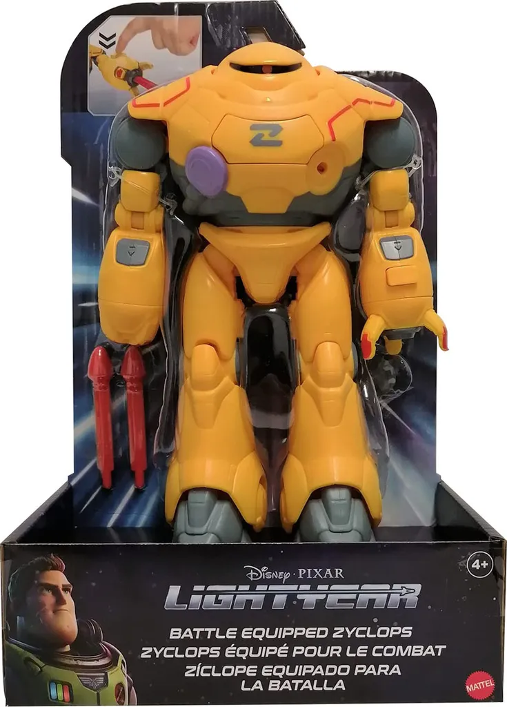 Jouet de Combat Buzz l'Éclair : Figurine Cyclope et Robot Lanceur