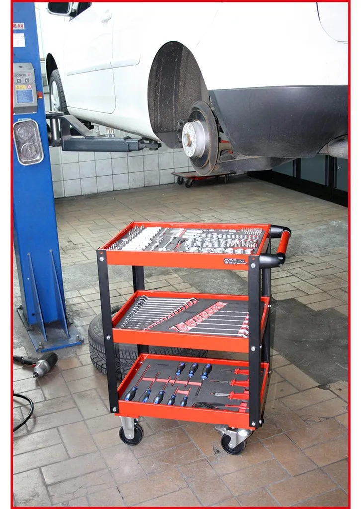 Servante d'atelier à plateaux ECOline KS TOOLS 890.0001 mobile et robuste