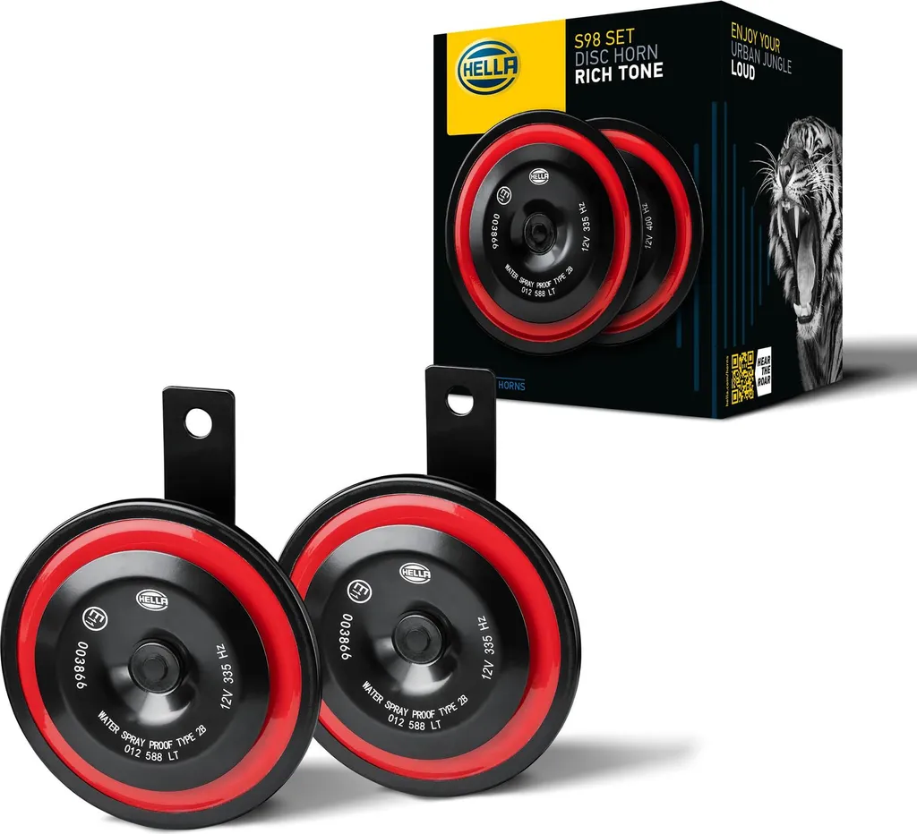 Avertisseur Sonore 12V HELLA Tonalité Aiguë 115dB pour Voiture et Van