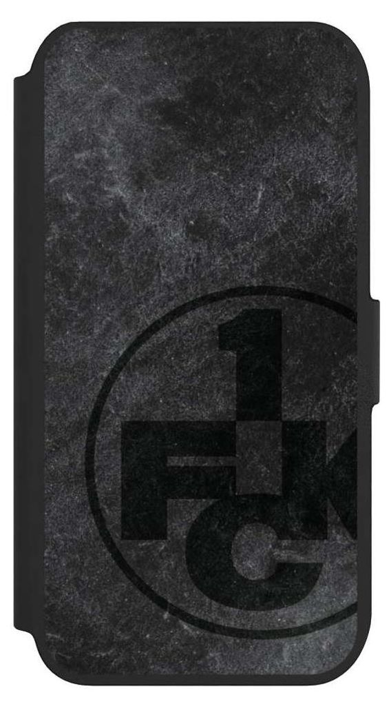 NIVOCASE Klapphülle für Apple iPhone 8 Handyhülle aus Kunst Leder NIVOflip schwarz 1. FC Kaiserslautern 1. FCK Beton