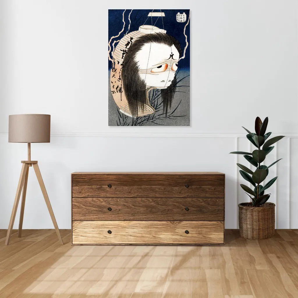 Tableau Hokusai The Lantern Ghost 70x100 cm Impression Haute Qualité - 2