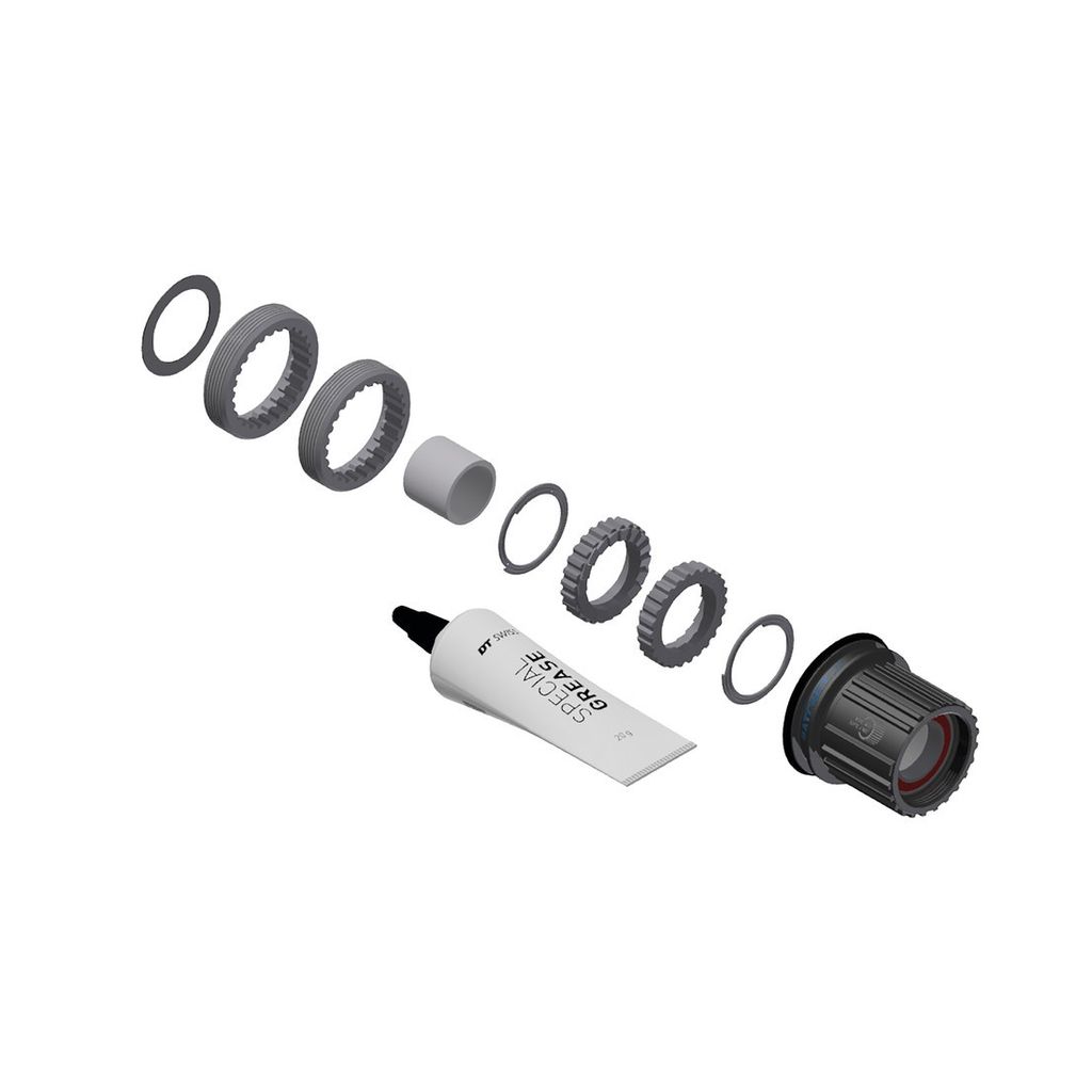 DT Swiss Umrüstkit HR-Nabe Stahl, 3 Pawl in Ratchet, Shimano MS, schwarz (1 Set)