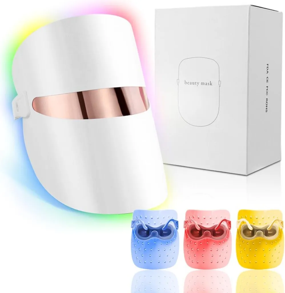 Appareil Luminothérapie Visage Masque LED Souple anti-âge et acné