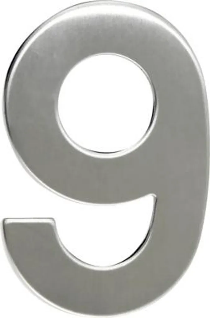 numero civico n. 9 95 mm in acciaio inox