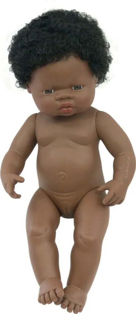 Poupée africaine Miniland 38cm : jouet inclusif et sans phtalate