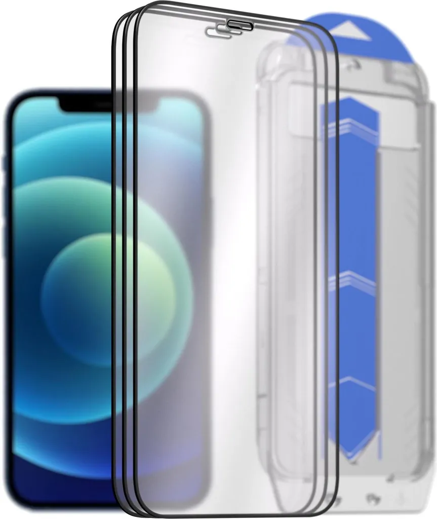 AlzaGuard 2.5D Glass EasyFit DustFree per iPhone 12 / 12 Pro - 3 pezzi in un pacchetto con applicatore