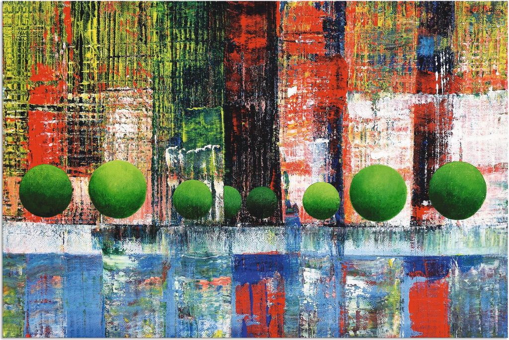 ARTland Wandbild Alu für Innen & Outdoor Skyline Vancouver Downtown abstrakt Größe: 30x20 cm