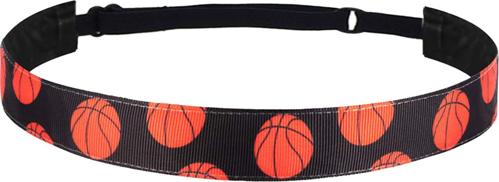 Sport-Stirnband für Mädchen, sportliches Haarband, elastisches Stirnband mit Basketball-Muster für Fußball, Laufen, Schweißband, Sport-Zubehör