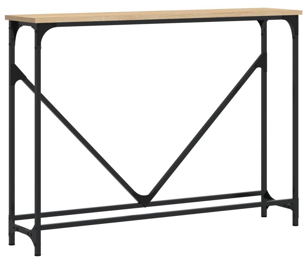 vidaXL Konzolový stolík Sonoma dub 102x22,5x75 cm odvodený Obrázok produktu 