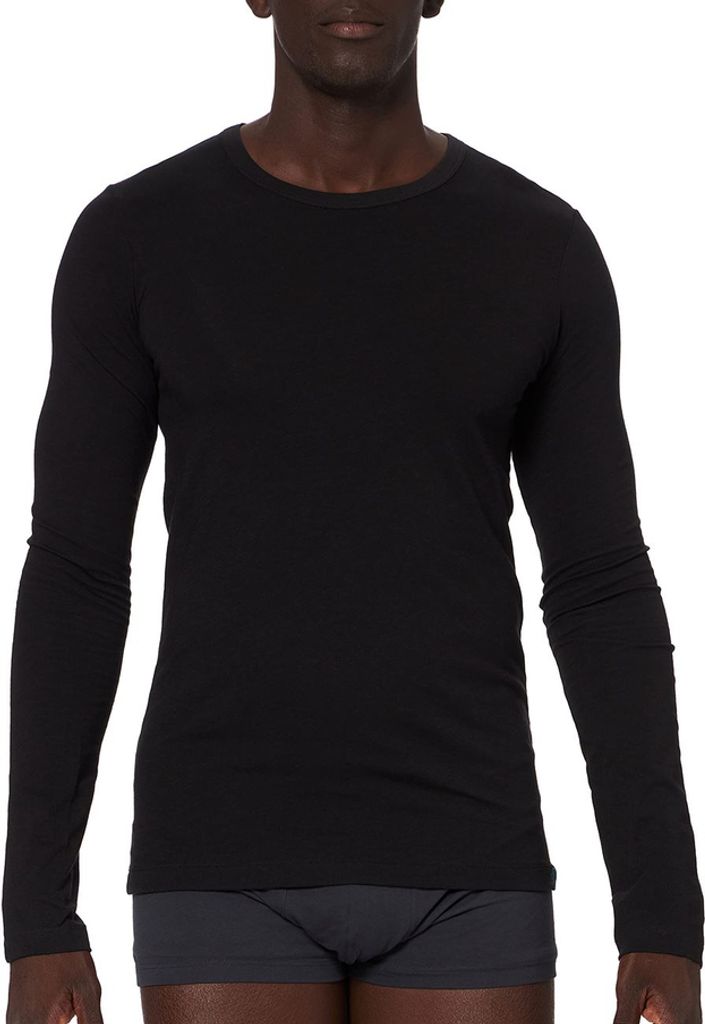 Schiesser 95/5 Shirt Langarm Uni Schwarz 205419/000, Größe: Xxl