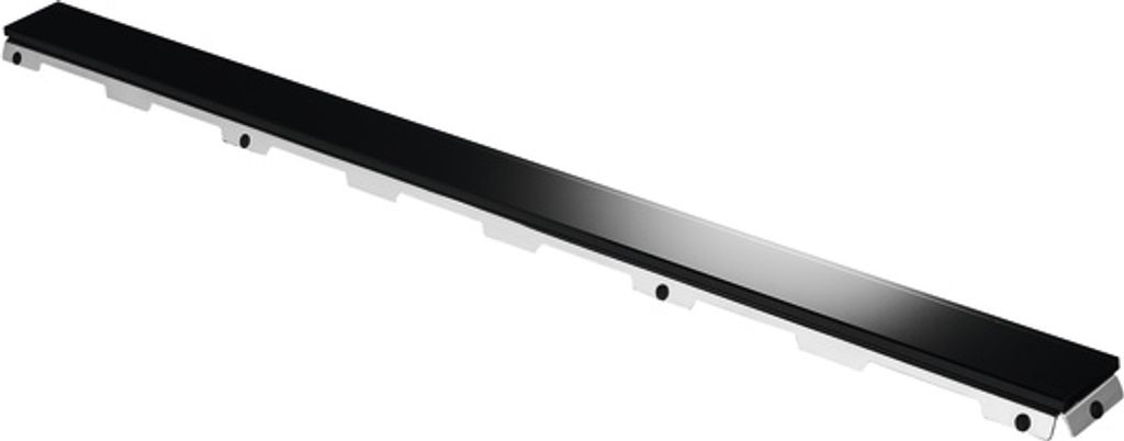 TECEdrainline Glasabdeckung schwarz 800 mm Edelstahl poliert, gerade