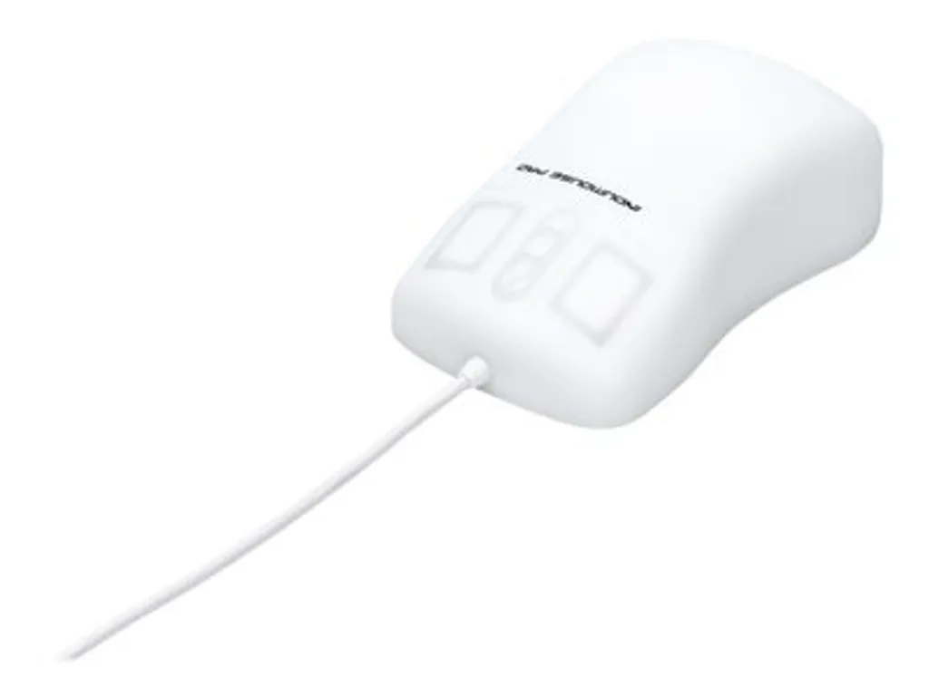 Souris lavable en silicone blanc Indumouse Pro Gett IP68 USB