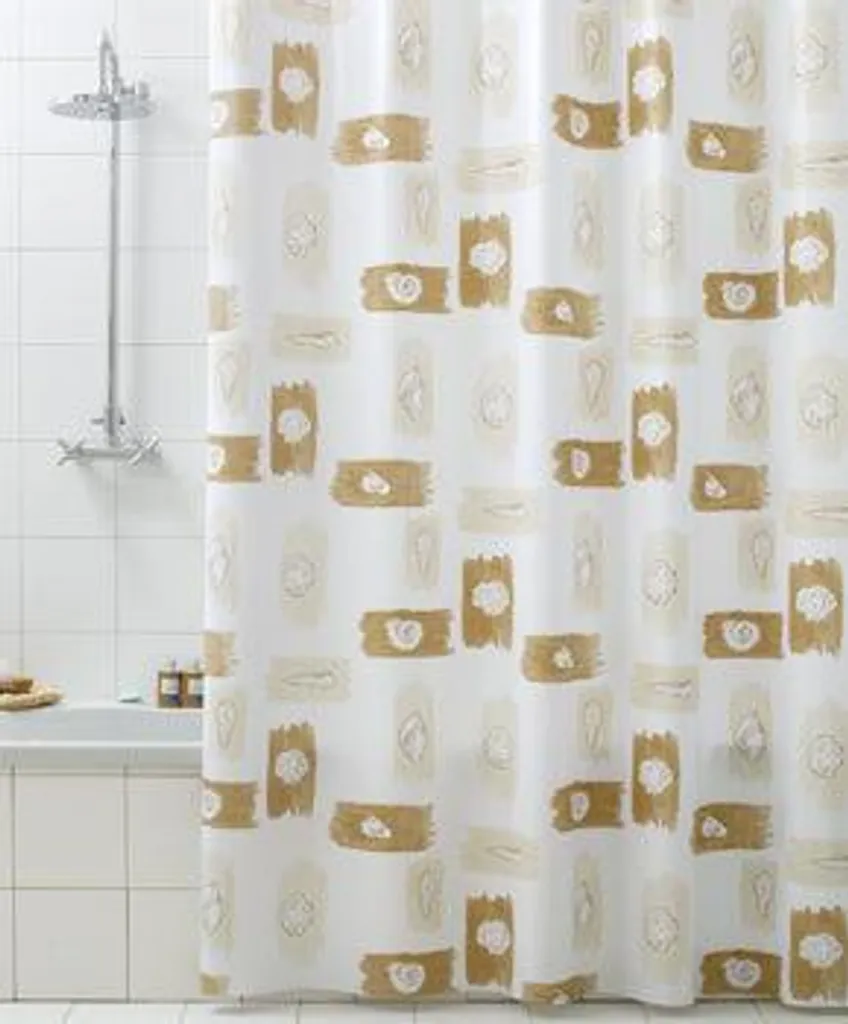 Rideau de douche Pennellate Beige - Plusieurs tailles au choix - Qualité