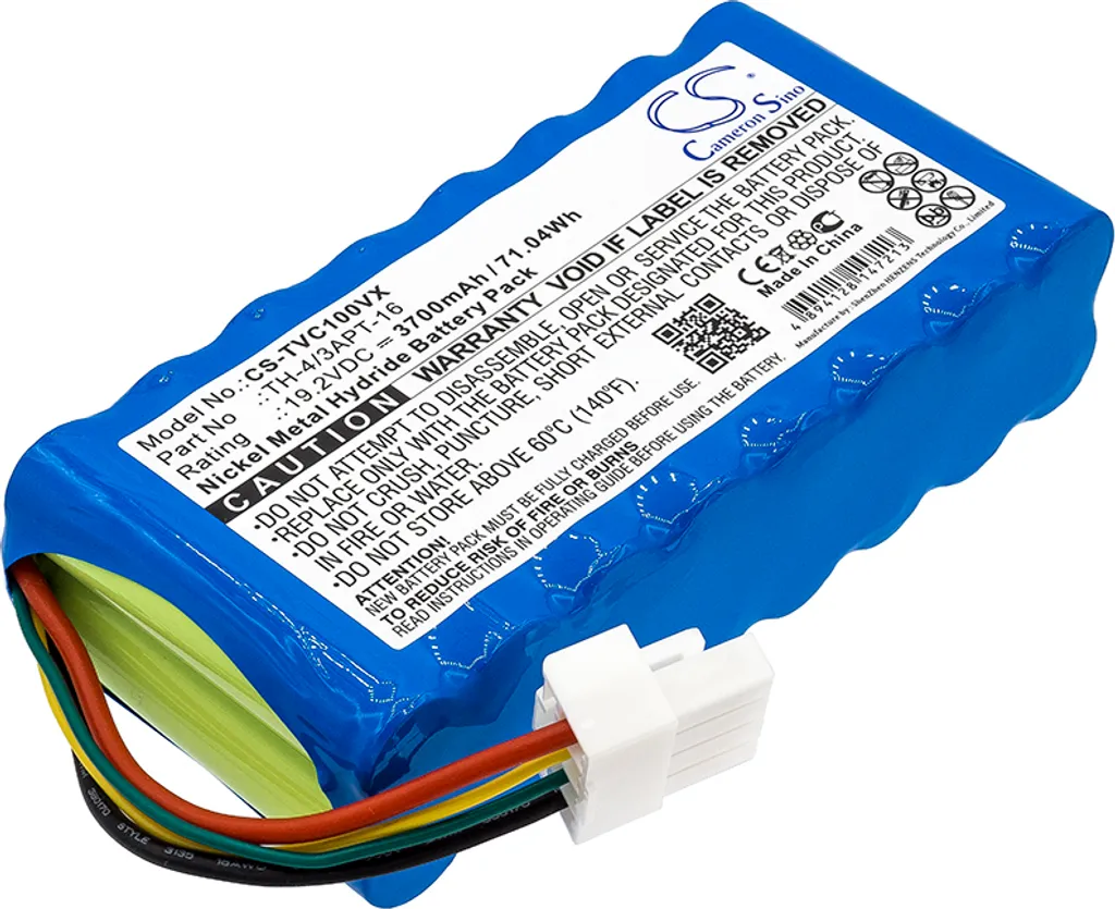 Batterie Techtek pour Toshiba VC-J1X remplace TH-4/3APT-16 Ni-MH 4.8V