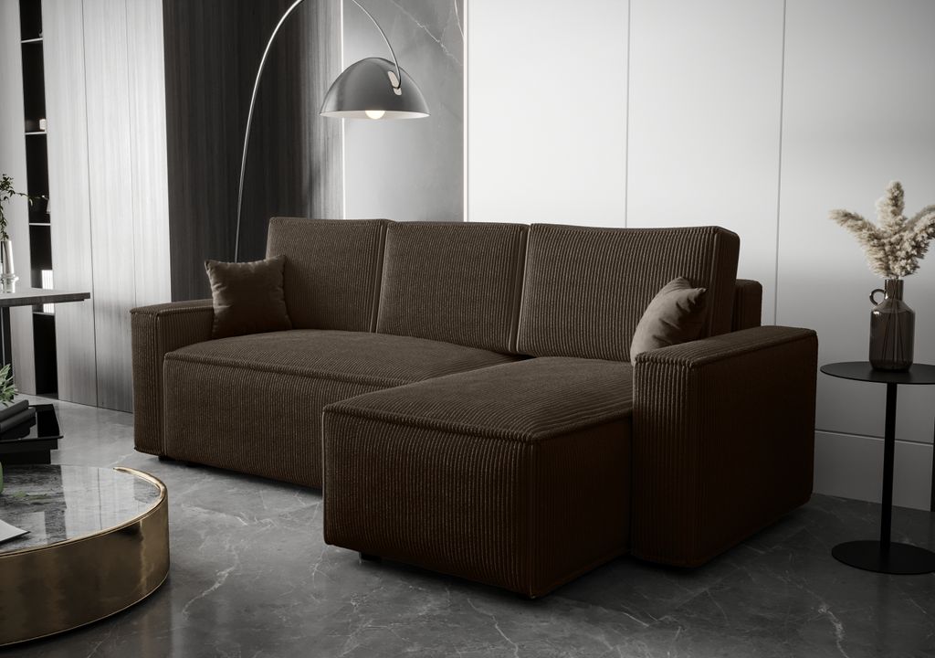BEDANTE Ecksofa L AMBRO Poso 06 Rechts mit Schlaffunktion