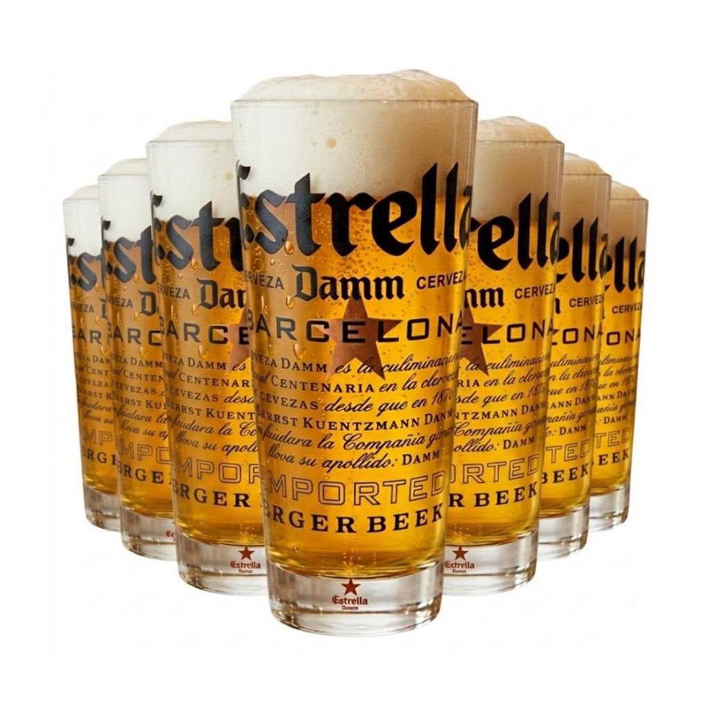 RASTAL Estrella Damm Bierglas Set 6x 0,5 l Pilsgläser Produktbild 