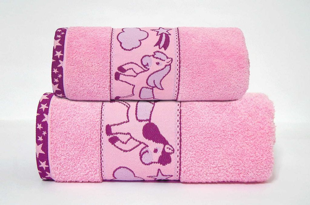 Babyhandtuch 50x70 Pony Rosa Baumwolle Produktbild 