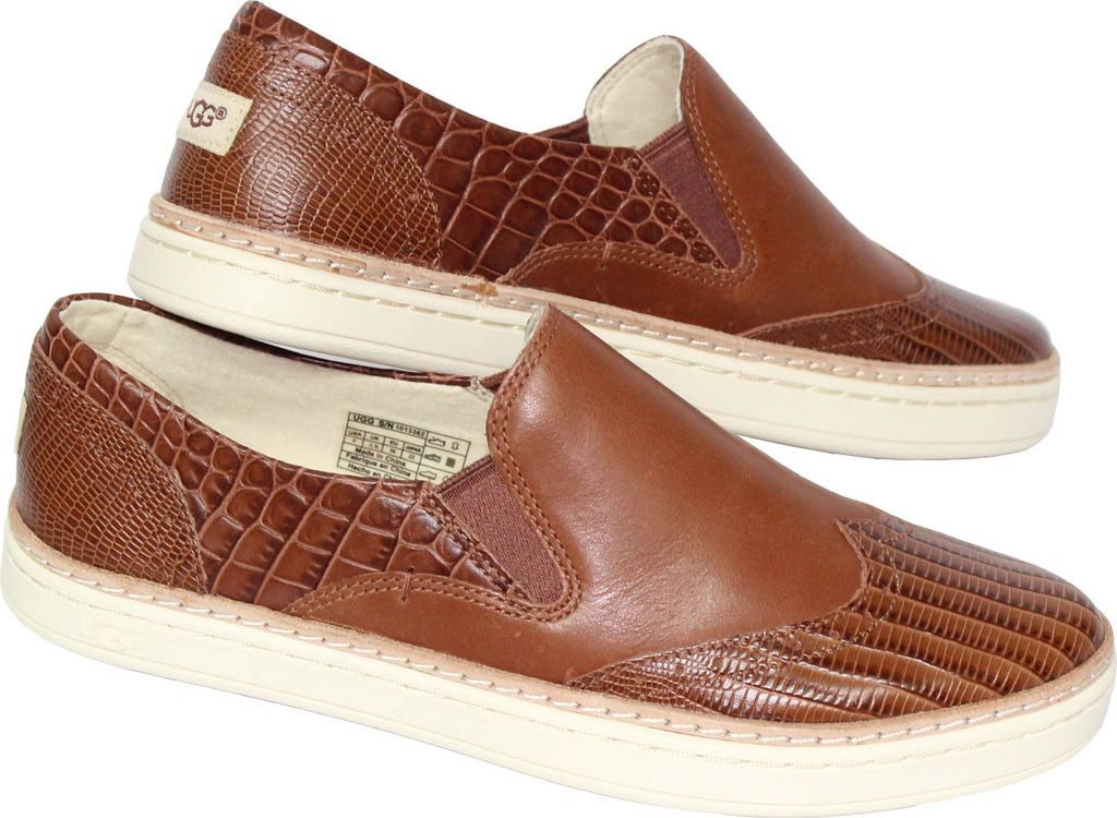 UGG Australia Hadria Croco Damen Schuhe Slipper braun Grösse: EU: 36 / USA: 5
