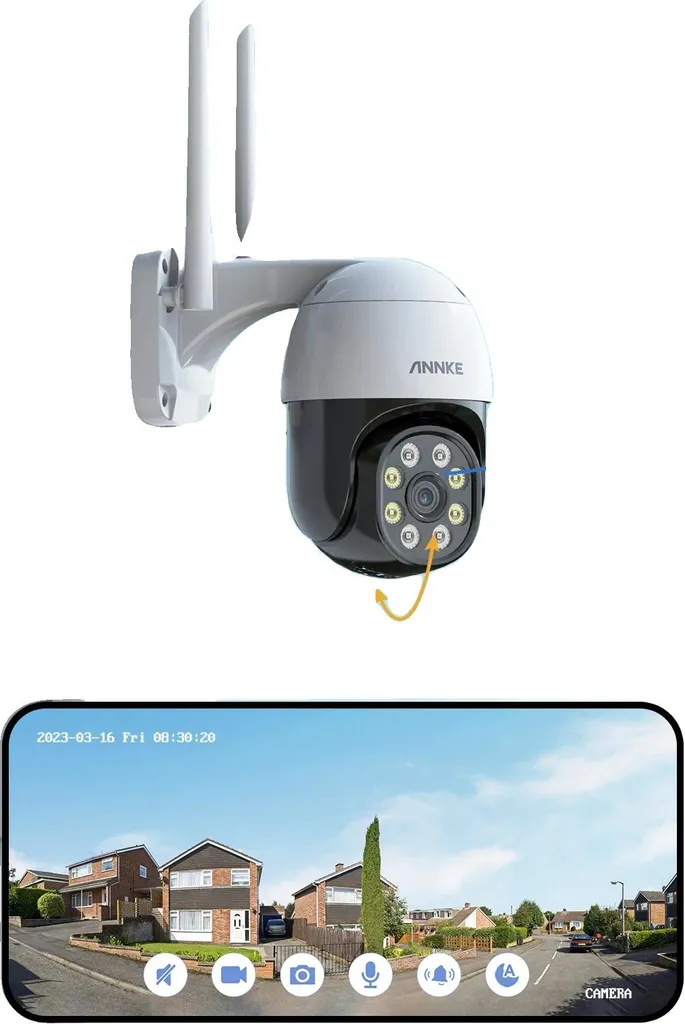 Telecamera Esterna WiFi 4MP - Visione Notturna Colori Full HD PTZ