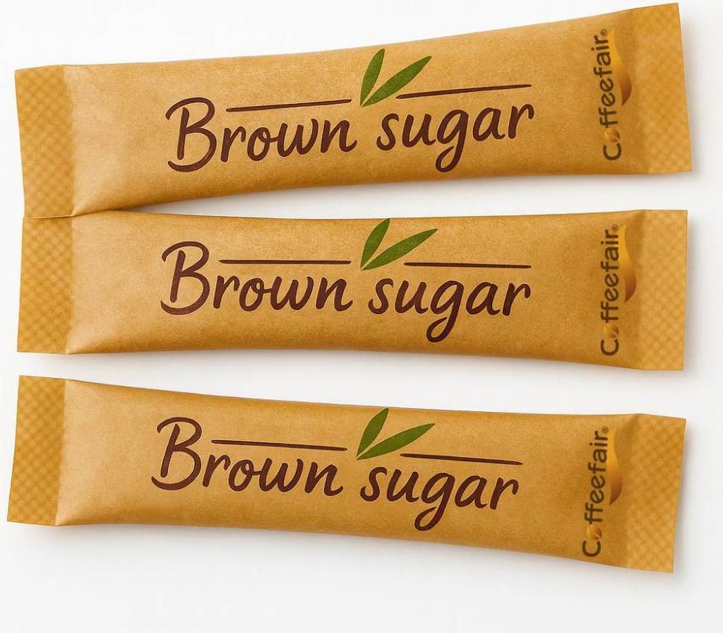 Coffeefair Brauner Rohrzucker Sticks 1000 x 3,6g Zucker, Produktbild 