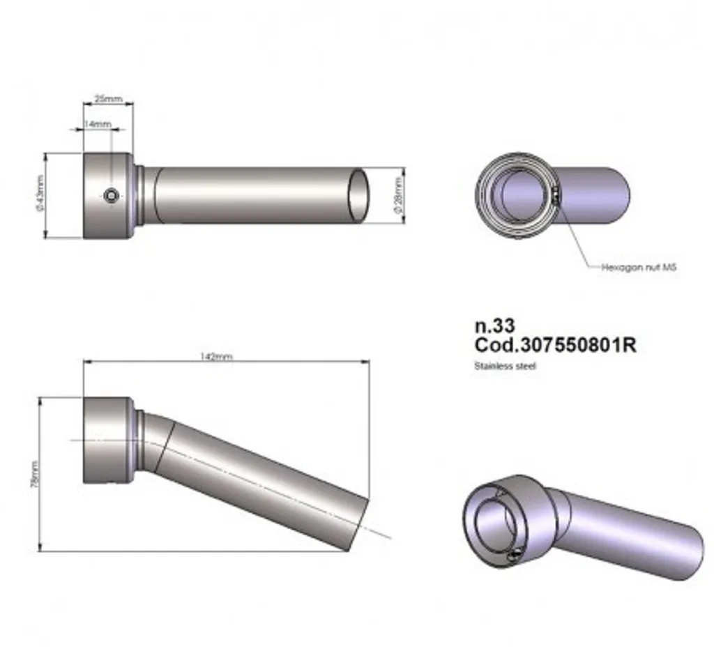 Chicane DB-Killer Leovince SBK N.33 Code 307550801R pour Moto
