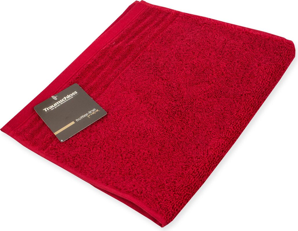 Traumschloss Frottier-Line Premium Gästetuch 30 x 50 cm dunkelrot 100% ägäische Baumwolle mit 600g/m²