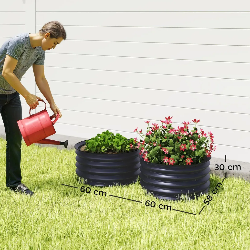 Double châssis de culture en acier résistant pour potager et balcon 1m - 2