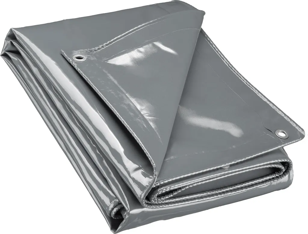 Wiltec Bâche de Camion Grise 2x3m 650g/m² avec Œillets Inox Résistante